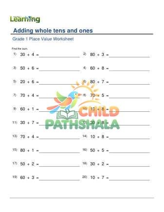 Preview of Adding Whole Tens And Ones A