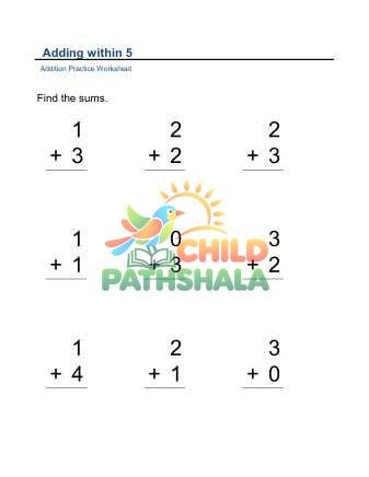 Preview of Adding Within 5 B