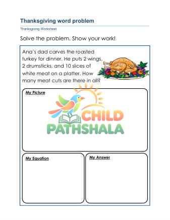 Preview of Thanksgiving Word Problems D