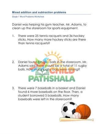Preview of Addition Subtraction Word Problems 50