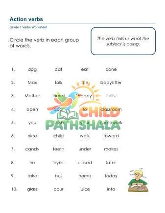 Preview of Action Verbs