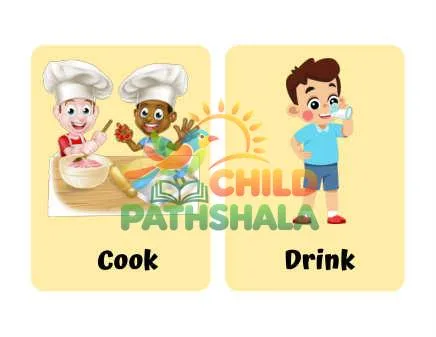 Preview of Actions Verbs Flashcards