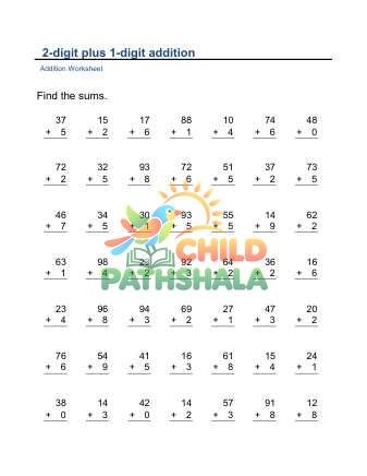 Addition Vertical 2x1digit D