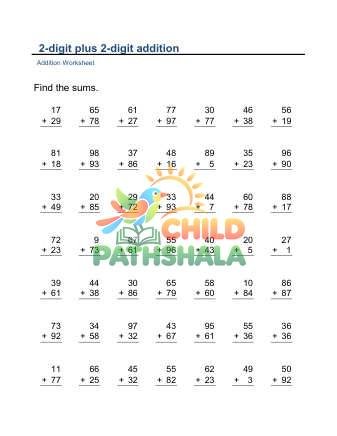 Preview of Addition Vertical 2x2digit 49q A