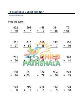 Addition Vertical 3x2 B