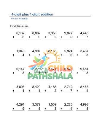 Addition Vertical 4x1 B