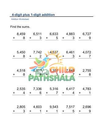 Addition Vertical 4x1 C