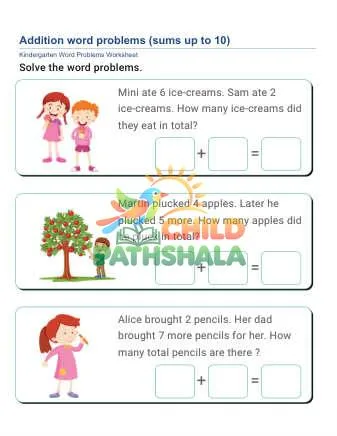 Preview of Addition Word Problems