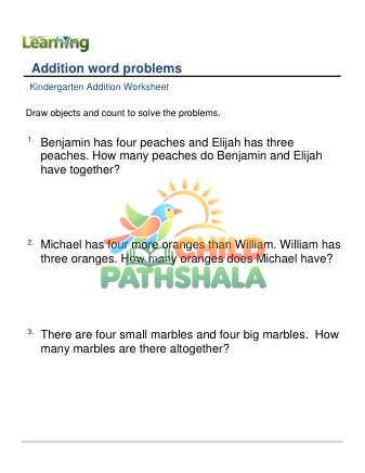 Preview of Addition Word Problems B