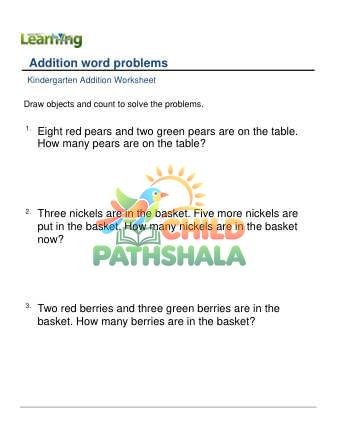Preview of Addition Word Problems F