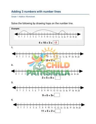 Preview of Number Line Addition