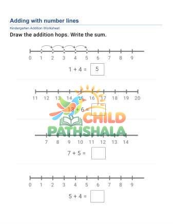 Preview of Number Lines Addition C