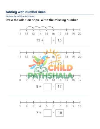 Preview of Number Lines Addition F