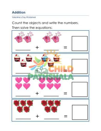 Preview of Valentine Addition