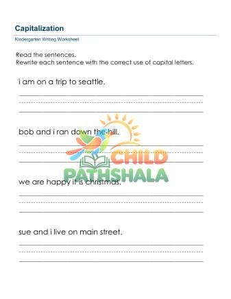 Preview of Capitalization Sentences 1