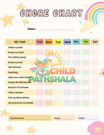 Preview of Chore Chart Kids Chore Chart