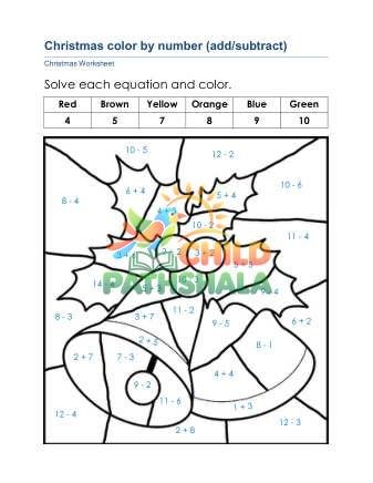 Preview of Christmas Math F