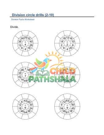 Preview of Division Circle Drills F