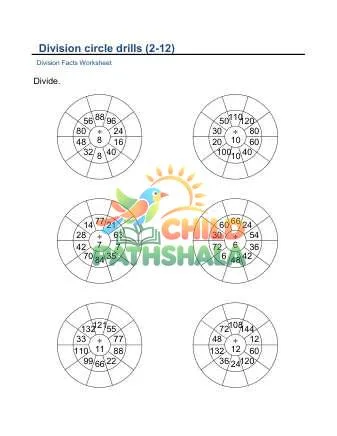Preview of Division Circle Drills To 12