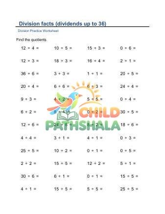 Division Facts Small C