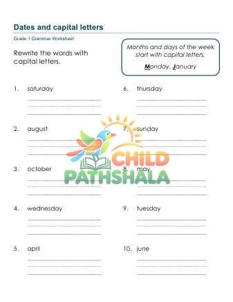 Preview of Capitals Dates A
