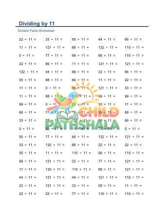 Eleven Division Table E