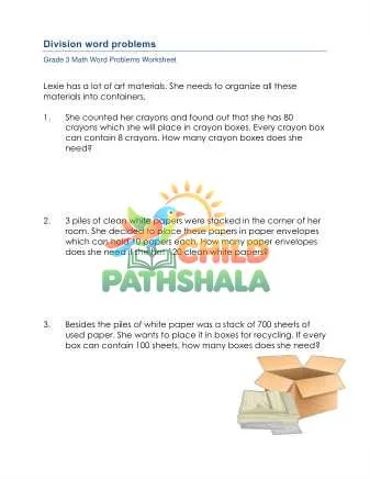 Preview of Grade 3 Division Word Problems