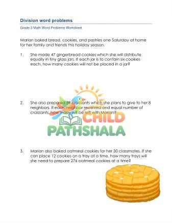 Preview of Grade 3 Division Word Problems