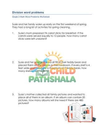 Preview of Grade 3 Division Word Problems