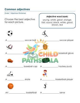 Preview of Common Adjectives A