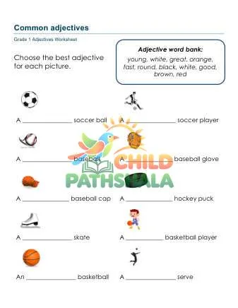 Preview of Common Adjectives