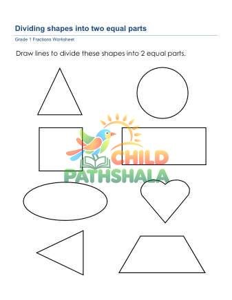 Preview of Fractions Dividing Into Equal Parts
