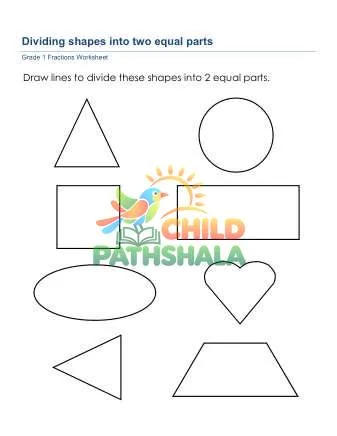 Preview of Fractions Dividing Into Equal Parts