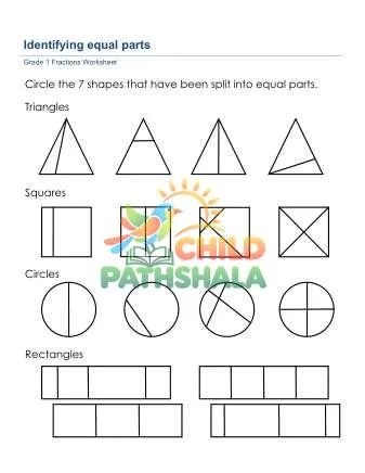 Preview of Fractions Equal Parts