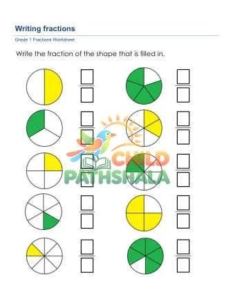 Preview of Writing Fractions