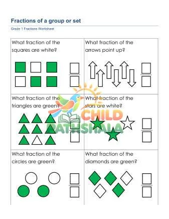 Preview of Writing Fractions Sets