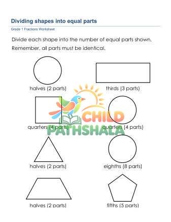 Preview of Dividing Shapes Into Equal Parts