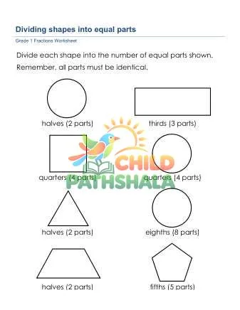 Preview of Dividing Shapes Into Equal Parts
