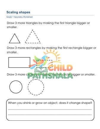 Preview of Geometry Scaling 2 D Shapes