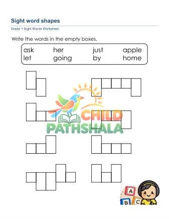 Preview of Sight Word Shapes