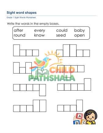 Preview of Sight Word Shapes