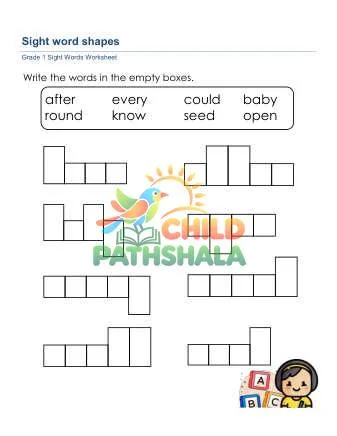 Preview of Sight Word Shapes