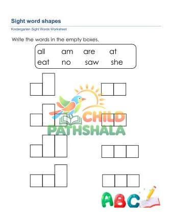 Preview of Sight Words Shapes