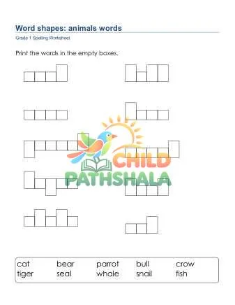 Preview of Word Shapes