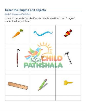 Preview of Measurement Longest Shortest A