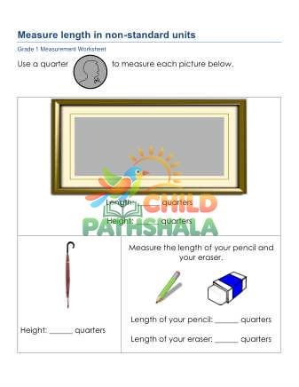 Preview of Measuring Length Non Standard Units B