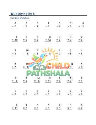 Preview of Eight Times Table B