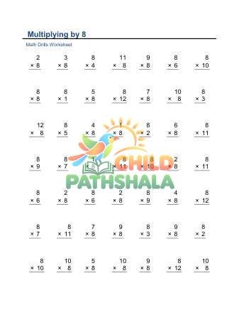 Preview of Eight Times Table C