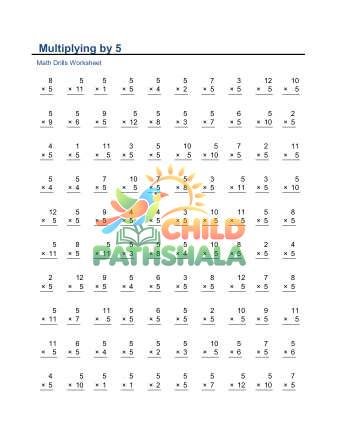 Five Times Table E