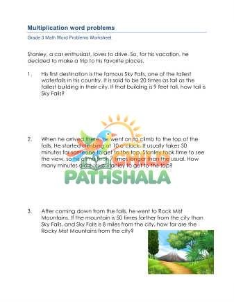 Preview of Grade 3 Multiplication Word Problems